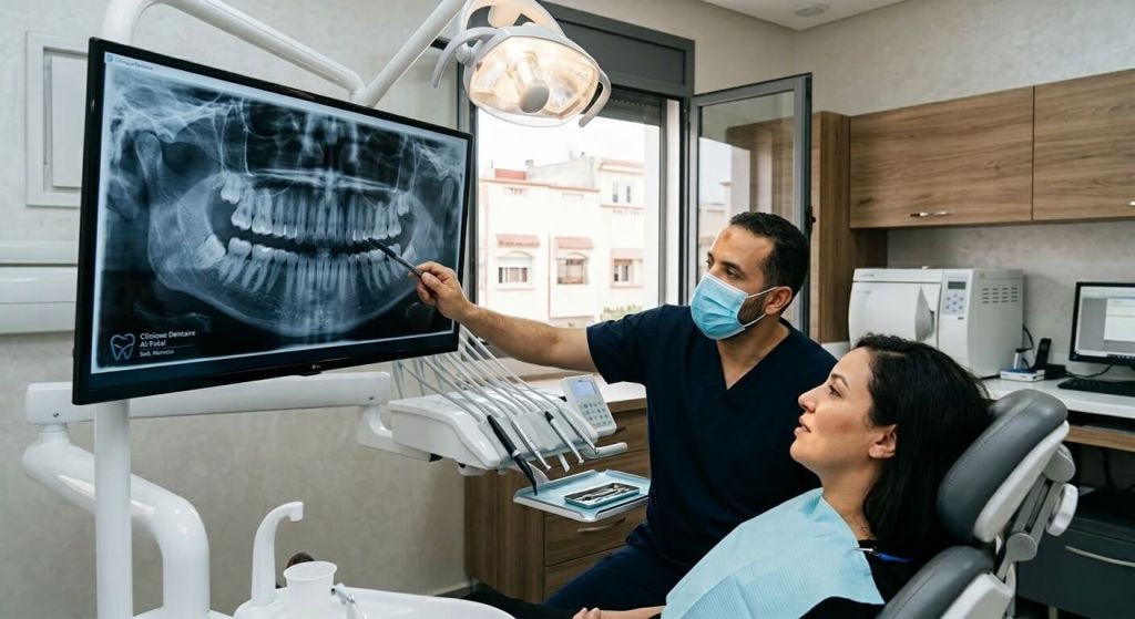 Radiographie dentaire dans un cabinet dentaire moderne à Tanger